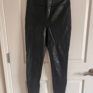 Abercrombie & Fitch Black Faux Leather Legging - small